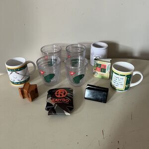 Golfers Birthday Bundle Lot Golf Mugs Cups Golfing Book Texas Paperweight Koozie